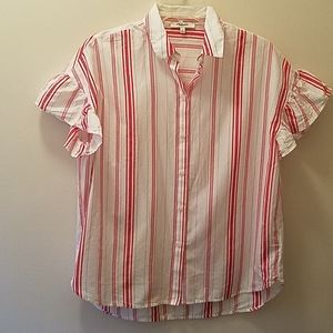 Madewell Central ruffle sleeve shirt